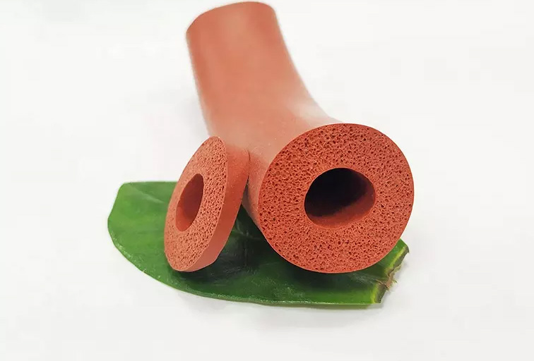 NF hot sale silicone rubber foam tube seal Flexible silicone sponge tube foam